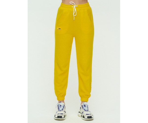 Штаны джоггеры женские желтого цвета 1302J