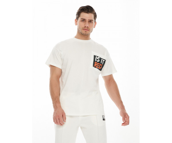 Костюм джоггеры с футболкой белого цвета 9181Bl