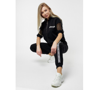 Спортивный костюм трикотажный черного цвета 22124Ch