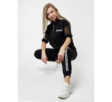 Спортивный костюм трикотажный черного цвета 22124Ch