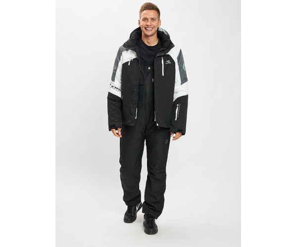 Горнолыжный костюм мужской белого цвета 077013Bl