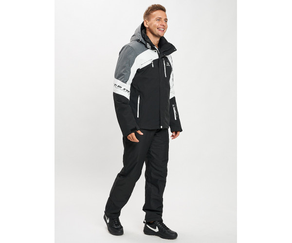 Горнолыжный костюм мужской белого цвета 077013Bl