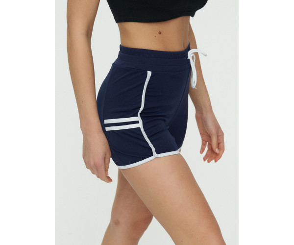 Спортивные шорты женские темно-синего цвета 3010TS