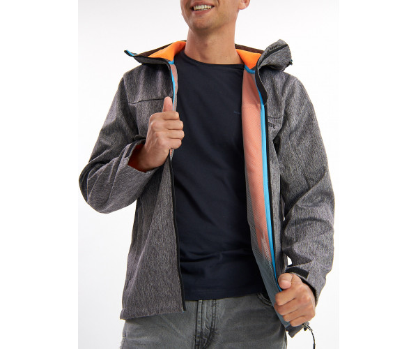 Ветровка мужская серого цвета 759Sr