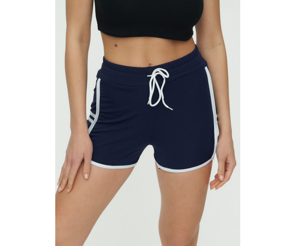 Спортивные шорты женские темно-синего цвета 3010TS