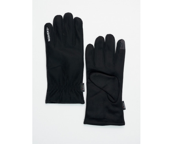 Классические перчатки зимние мужские черного цвета 601Ch