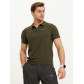 Футболка поло мужская темно-зеленого цвета 93424TZ