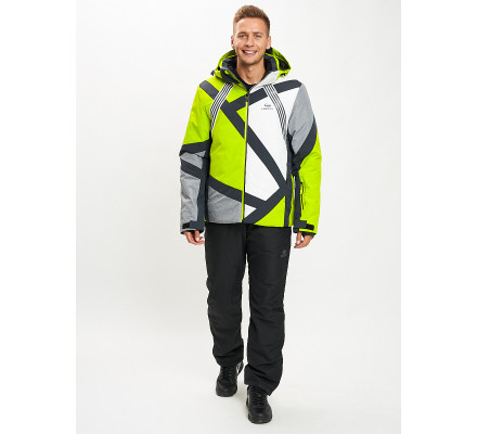 Горнолыжный костюм мужской зеленого цвета 077015Z