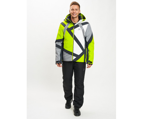 Горнолыжный костюм мужской зеленого цвета 077015Z
