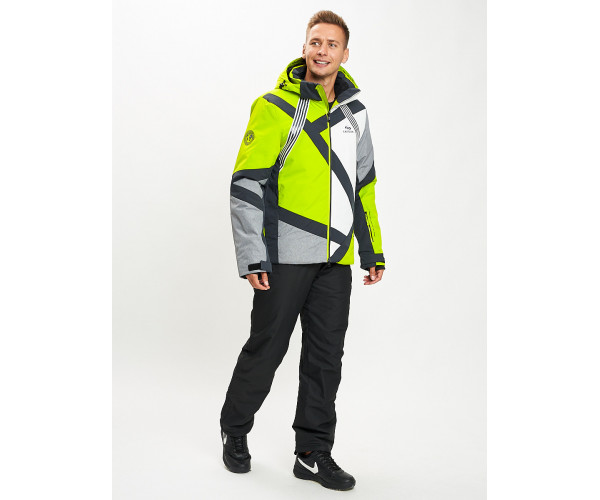 Горнолыжный костюм мужской зеленого цвета 077015Z