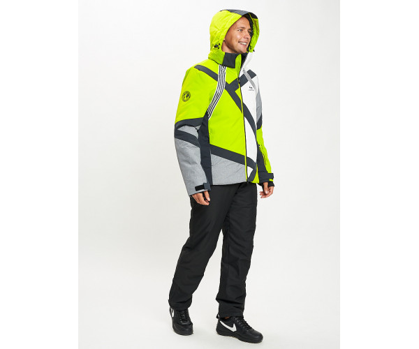 Горнолыжный костюм мужской зеленого цвета 077015Z
