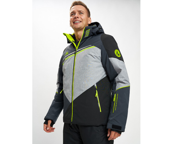 Горнолыжная куртка мужская темно-серого цвета 77016TC