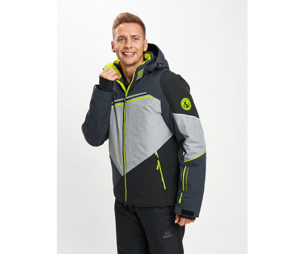 Горнолыжная куртка мужская темно-серого цвета 77016TC