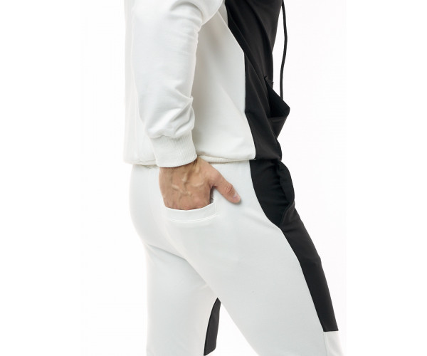 Спортивный костюм трикотажный черного цвета 9150Ch