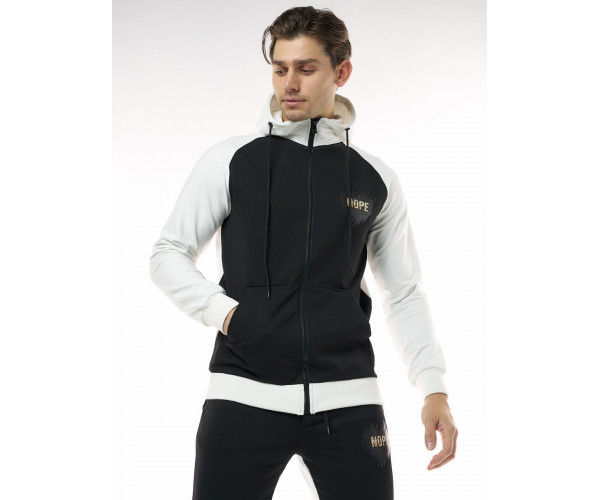 Спортивный костюм трикотажный черного цвета 9150Ch