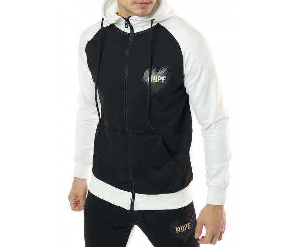 Спортивный костюм трикотажный черного цвета 9150Ch