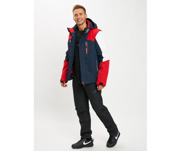 Горнолыжный костюм мужской красного цвета 077018Kr