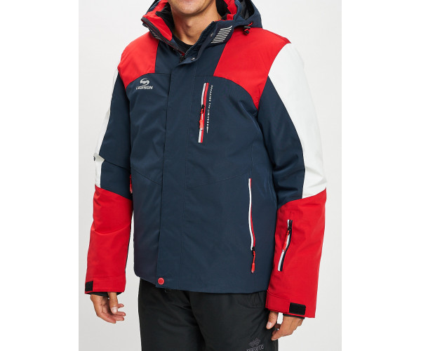 Горнолыжный костюм мужской красного цвета 077018Kr