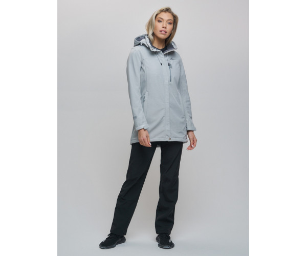 Костюм женский  светло-серого цвета 02022SS