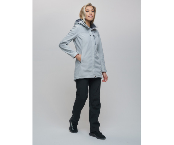 Костюм женский  светло-серого цвета 02022SS