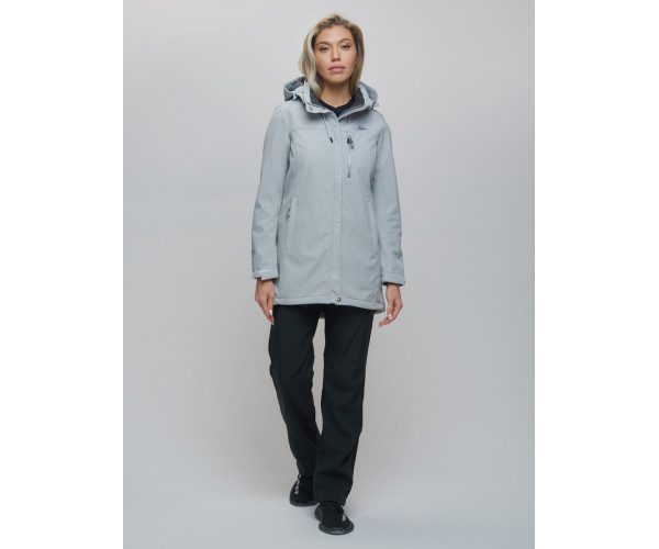 Костюм женский  светло-серого цвета 02022SS