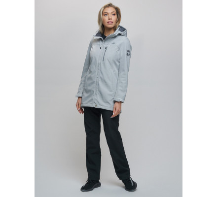 Костюм женский  светло-серого цвета 02022SS