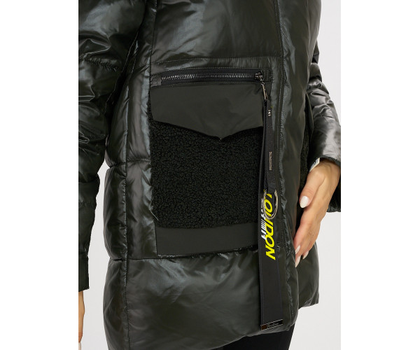 Куртка зимняя болотного цвета 7389Bt