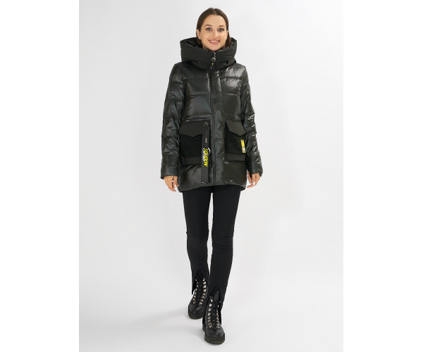 Куртка зимняя болотного цвета 7389Bt