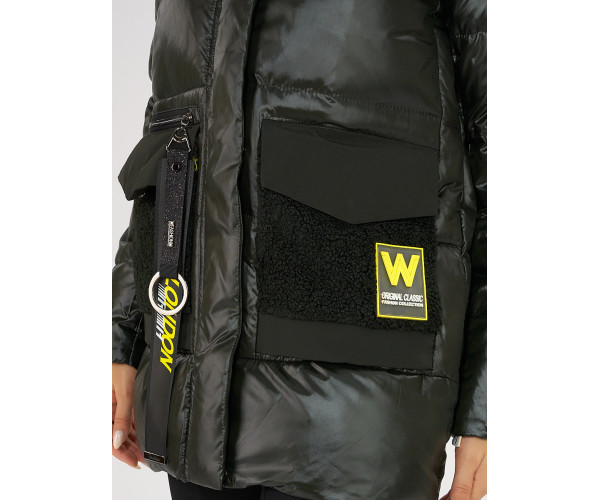 Куртка зимняя болотного цвета 7389Bt