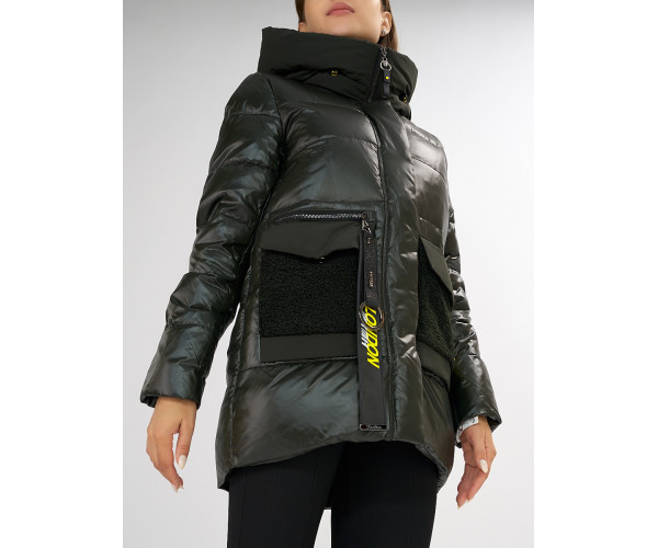 Куртка зимняя болотного цвета 7389Bt