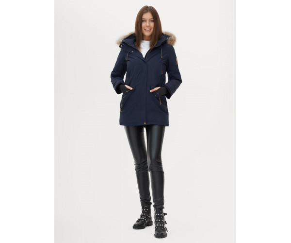 Парка женская  темно-синего цвета 1957TS