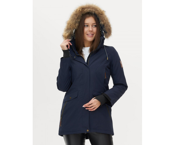 Парка женская  темно-синего цвета 1957TS