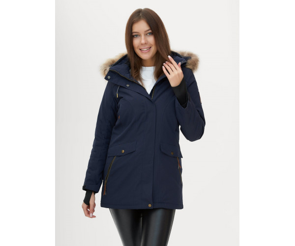 Парка женская  темно-синего цвета 1957TS