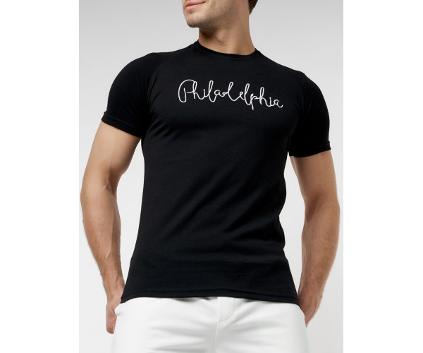 Футболка мужская черного цвета 229001Ch