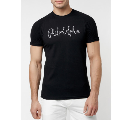 Футболка мужская черного цвета 229001Ch