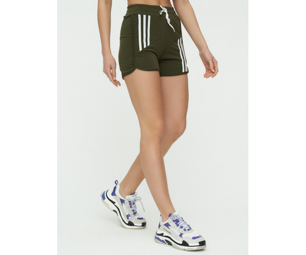 Спортивные шорты женские хаки цвета 3006Kh