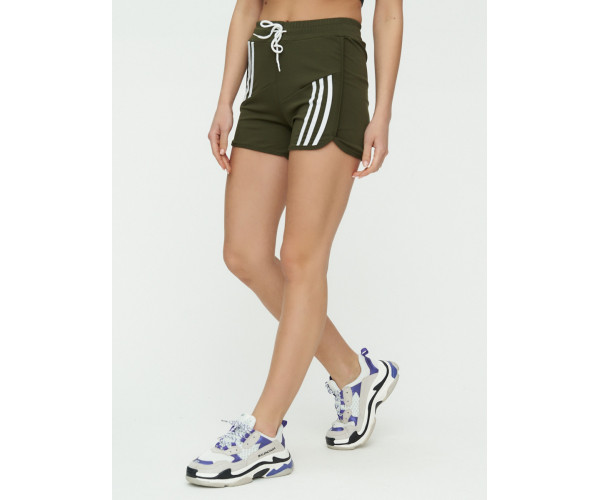 Спортивные шорты женские хаки цвета 3006Kh