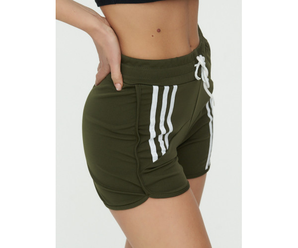 Спортивные шорты женские хаки цвета 3006Kh