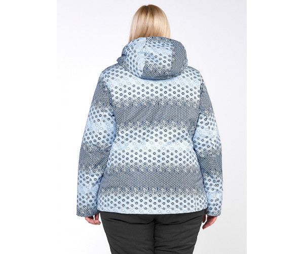 Женский зимний костюм горнолыжный большого размера серого цвета 01830Sr