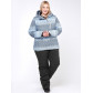 Женский зимний костюм горнолыжный большого размера серого цвета 01830Sr