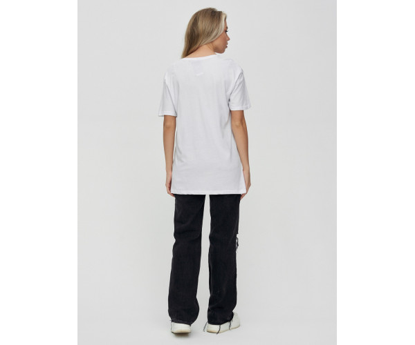 Женская туника с принтом белого цвета 4296Bl