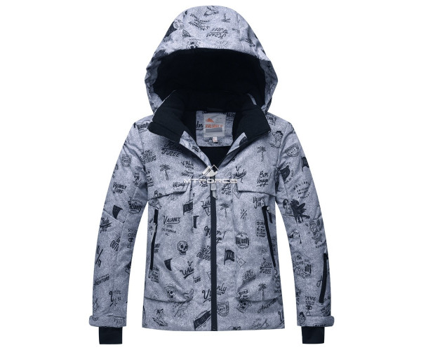 Подростковый для мальчика зимний костюм горнолыжный серого цвета 8819Sr