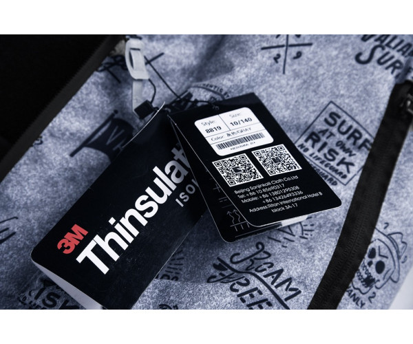 Подростковый для мальчика зимний костюм горнолыжный серого цвета 8819Sr