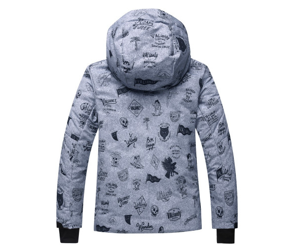 Подростковый для мальчика зимний костюм горнолыжный серого цвета 8819Sr