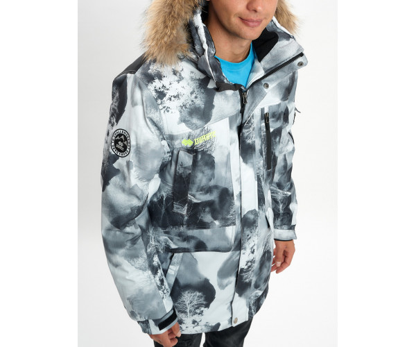 Mолодежная зимняя куртка мужская серого цвета 737Sr