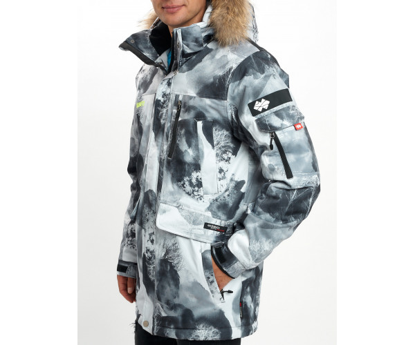 Mолодежная зимняя куртка мужская серого цвета 737Sr