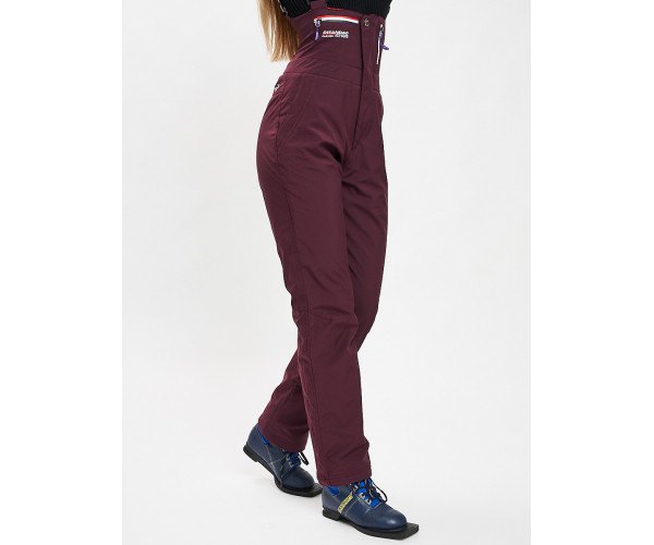 Брюки горнолыжные бордового цвета 102Bo