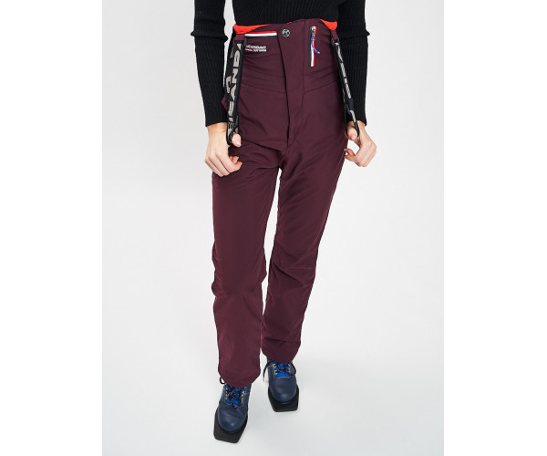 Брюки горнолыжные бордового цвета 102Bo