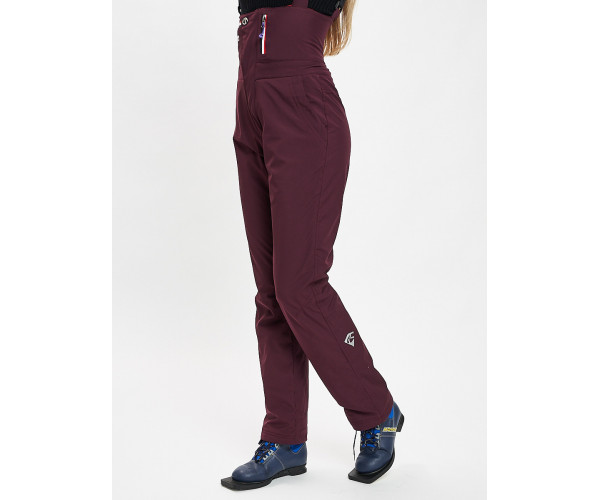 Брюки горнолыжные бордового цвета 102Bo