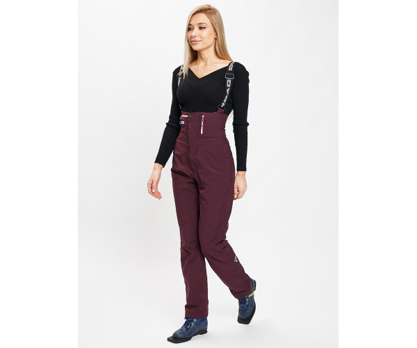 Брюки горнолыжные бордового цвета 102Bo